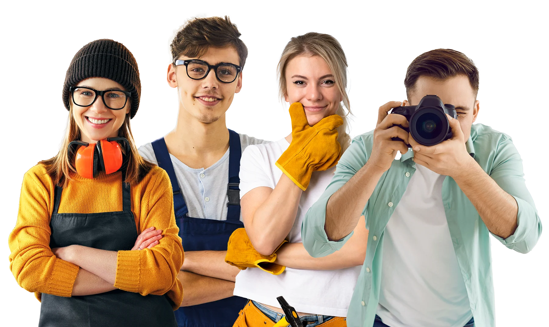 Finde deinen Platz:<br><strong>Entdecke alle<br>Berufe hier!</strong> Image